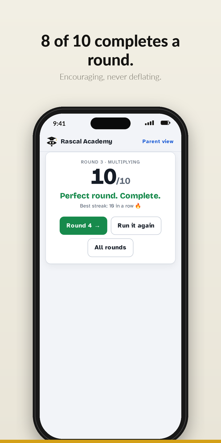 8 of 10 completes a round